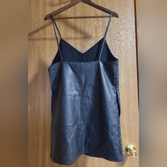 Free People We The Free Free People Slip Into Something Faux Leather Mini Dress - Picture 3 of 10